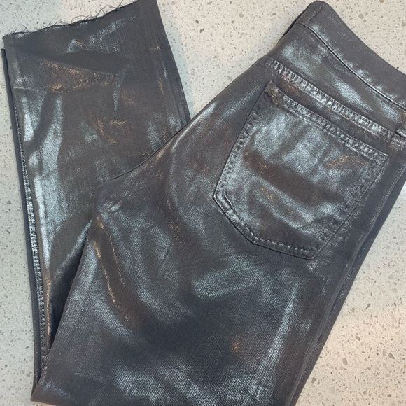 Zara straight silver coated jeans - Picture 2 of 4